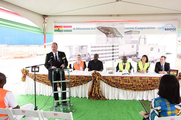 Hungarian Ambassador, Mr  Andras Szabo addressing guest at the programme