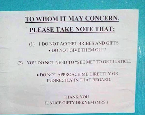 The notice The notice