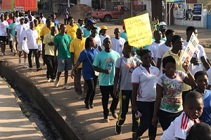 Some of the members during the walk