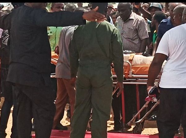 Some of the injured persons being prepared to be airlifted