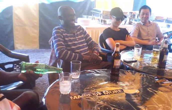 Employees of Sonlink Kenya Company share light moments with their bosses. They however work under strict rules and regulations at the company.