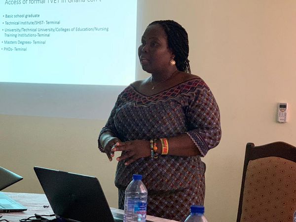 Madam Mariama Mahama in addressing the students