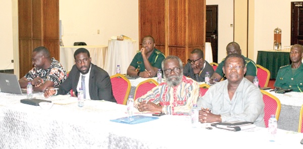 • Dr Mary Chinery-Hesse, Board Chairperson, International Migration, Policy Recruitment and Advisory Centre, speaking at the forum. Picture: MAXWELL OCLOO