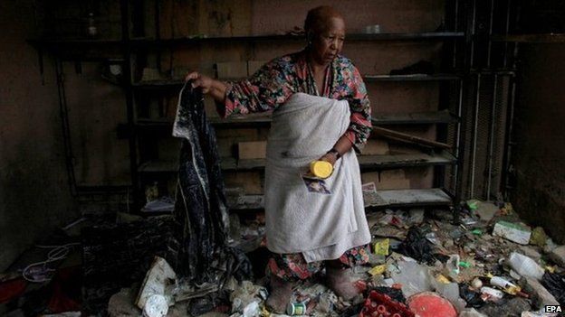 Foreign-run shops were looted and damaged in Johannesburg on Saturday