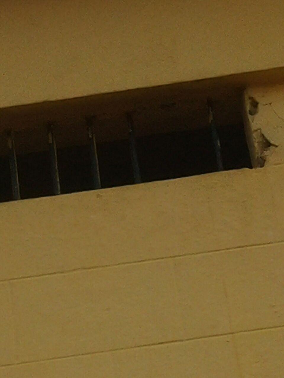The cell where the remand prisoners escaped through