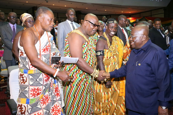 President Akufo-Addo exchanging pleasantries with guess after the ceremony in Accra. Picture by Samuel Tei Adano.JPG President Akufo-Addo exchanging pleasantries with guess after the ceremony in Accra. Picture by Samuel Tei Adano.JPG