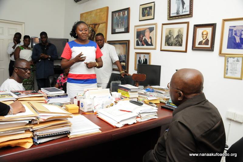 Nana Akufo-Addo in a chat with Francisca Oteng-Mensah 