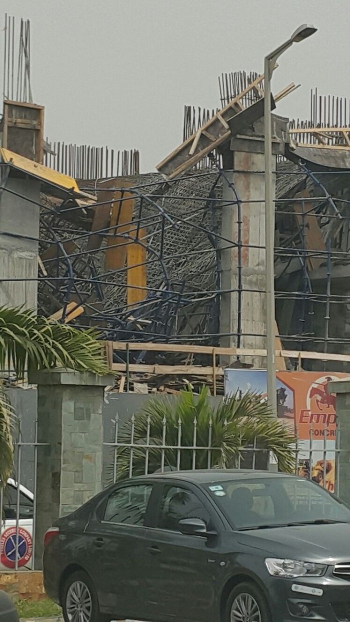 The collapsed building