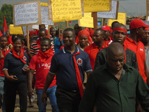 A section of demonstrators