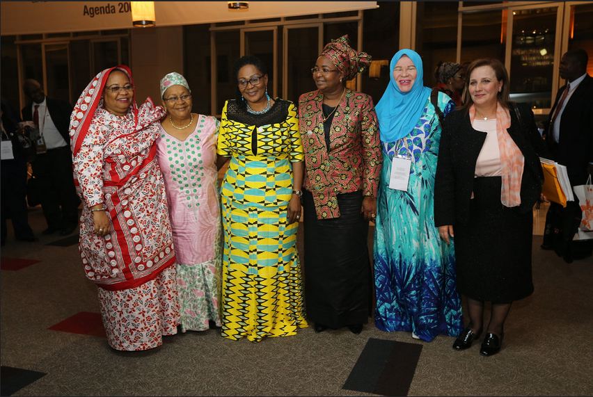Lordina Dramani Mahama with other First Ladies after her election