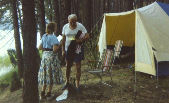 Cardinal Wojtyla and Anna Teresa Tymieniecka on a camping trip in 1978 