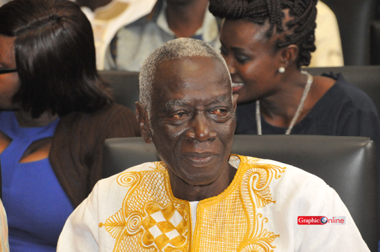 Dr Kwadwo Afari Gyan at the awards ceremony. Picture by Ebow Hanson