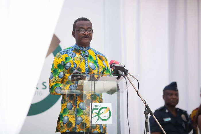 Hon Kweku Ricketts Hagan  Dep  Minister of Trade   Industry delivering his speech