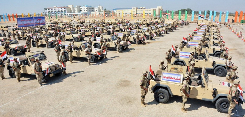 Military prepares to secure the opening ceremony of  EgyptG  s New Suez Canal 
