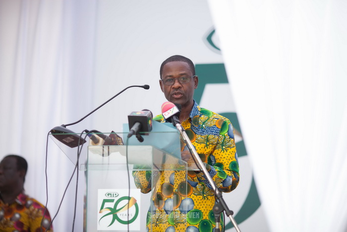 Mr  Kofi Boateng  MD of GTP delivering his speech