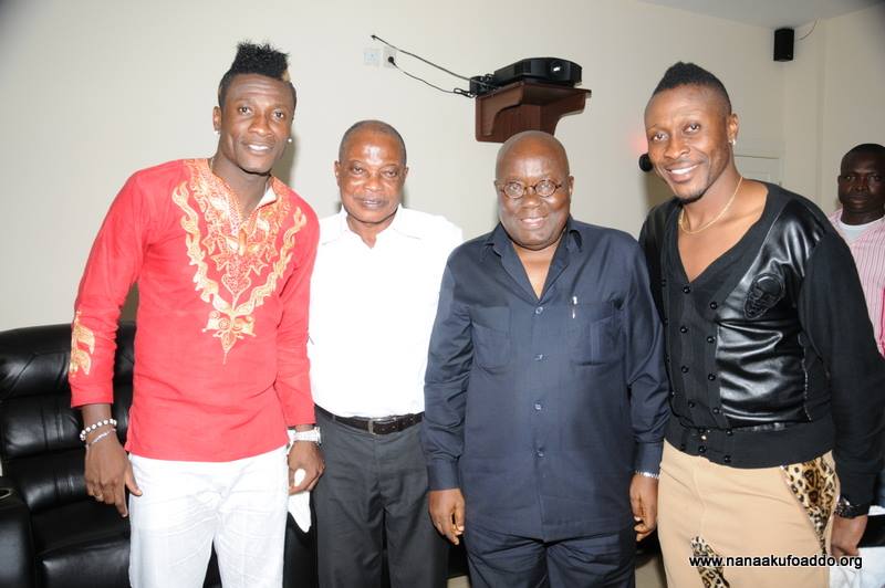 Nana Addo visits Asamoah Gyan
