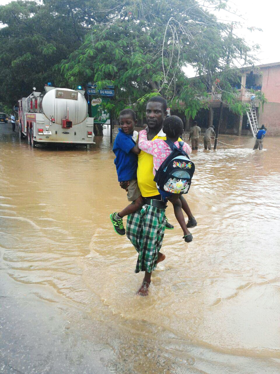 capcoast Two of the pupils who were brought to safety