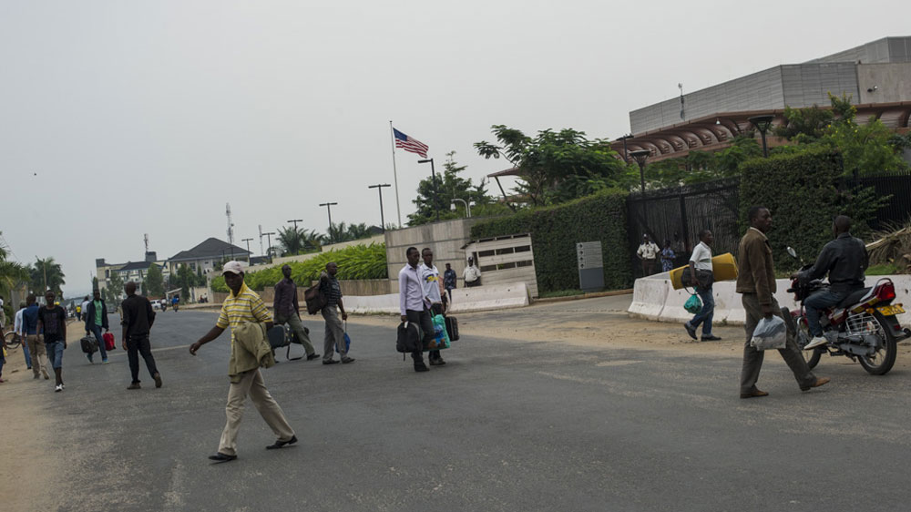 The previous day, the government had given students 24 hours to leave the site  [Phil Moore/Al Jazeera]