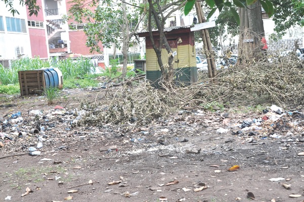 kumasi filth An unauthorised dumping ground behind the Ministries