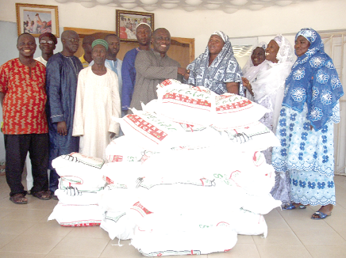 Mr Justice Joe Appiah presented 150 bags of rice and 60 cartons of cooking oil valued at  GH¢18, 600.00 to Muslims in the constituency during the celebration of Eid-ul-Adha on Tuesday