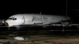 The damaged plane
