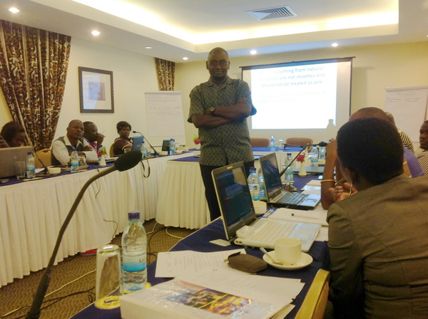 Mr Amani Mustafa Mhinda, a lawyer & executive director of HakiMadini in Tanzania, during one of the sessions.