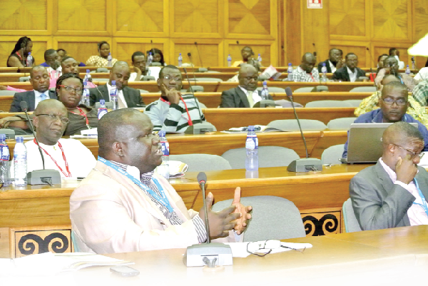 Mr Kenneth Ashigbey making a contribution at the conference