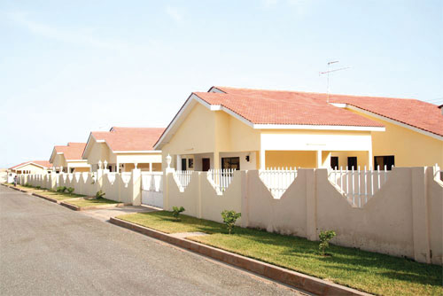 A section of the over 100 home units at the Crystal Courts at Dawhenya, the third in the series of cluster of Devtraco homes.