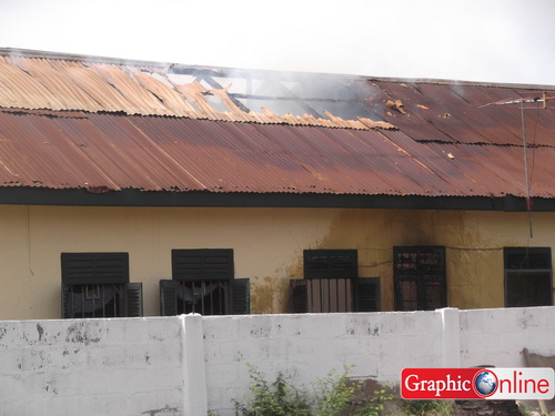 The burning house before firemen arrived.