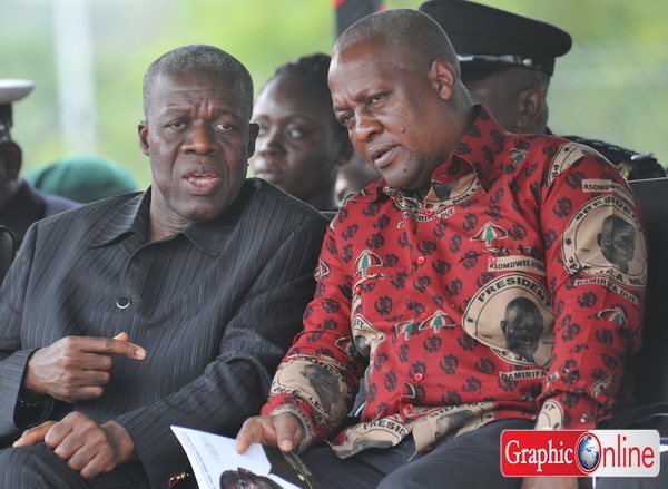 President John Mahama and his vice, Paa Kwesi Bekoe Amissah-Arthur