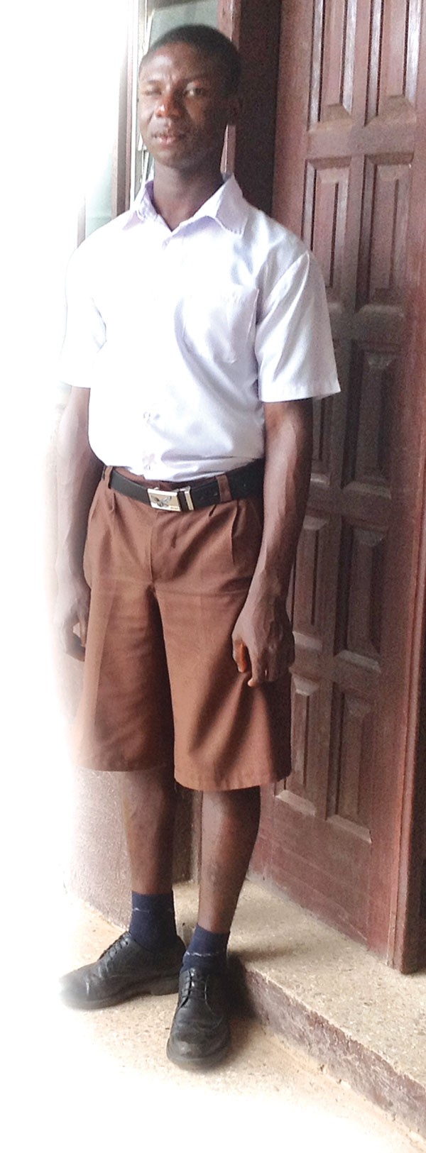Gerald Arhin is the first blind Senior Prefect of Okuapeman SHS