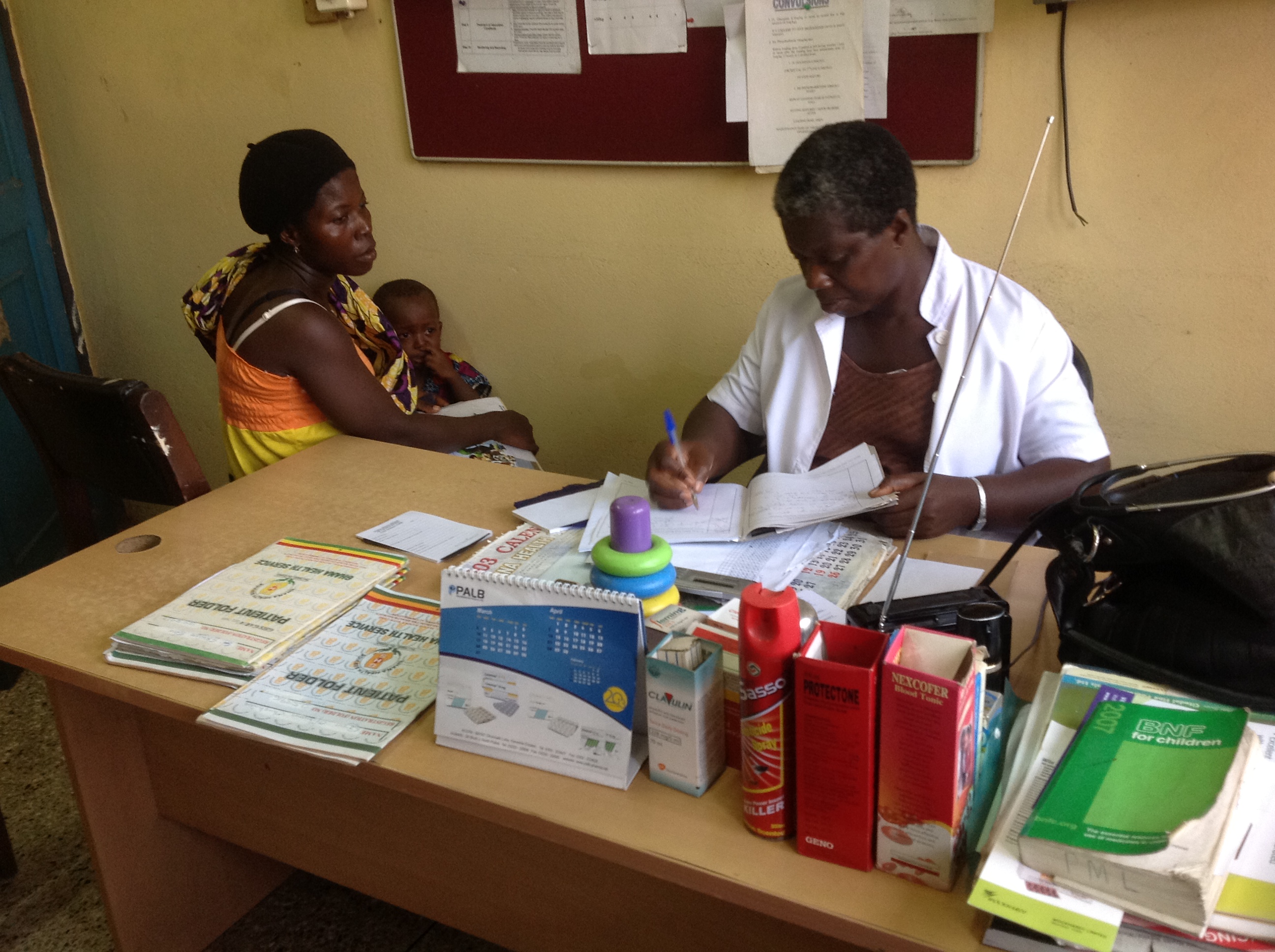 Ms Koranteng, a medical assistant in the consulting room