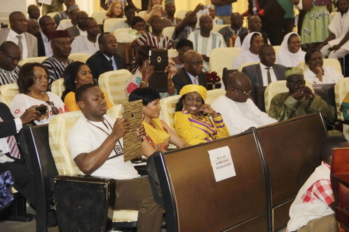 Mrs Rawlings and a section of those who witnessed the occcasion.