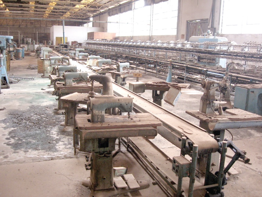 • The Kumasi Shoe Factory after it was abandoned in the early 1970s