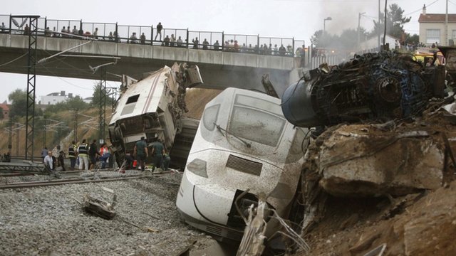 Survivors say the train was travelling very quickly as it went around a bend