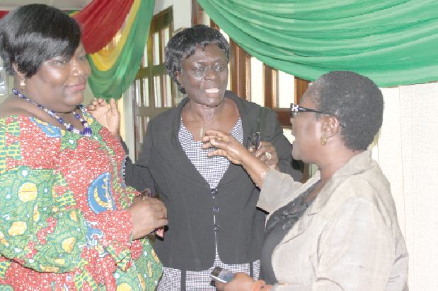  Ms. Hilary Gbedemah,  Rector of the Law Institute, making a statement during  the workshop in Accra.