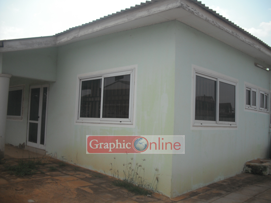 • Ms Nyampong’s residence where she was found dead.