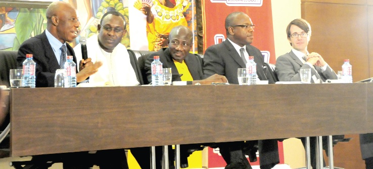 • Some stakeholders in a panel discussion on cashless economy