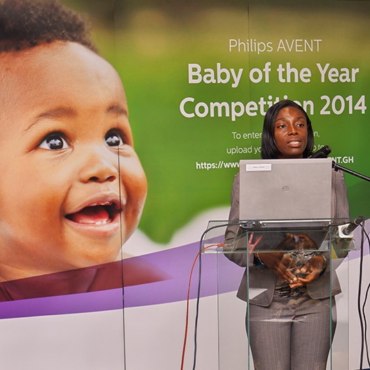 Dr Mame Yaa Nyarko delivering her presentation on 'Breast Feeding'