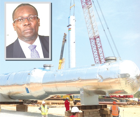 Installation of storage facilities for the gas project will be ready by March, 2014, according to Dr Sipa-Yankey (INSET)