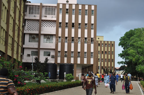 The block at the Komfo Anokye Teaching Hospital from whose 4th floor the patient jumped to death on Tuesday