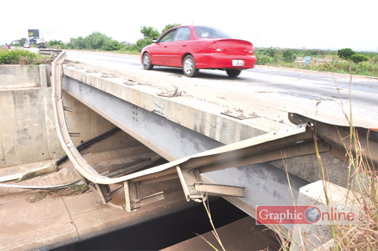 •  Some portions of rails destroyed.