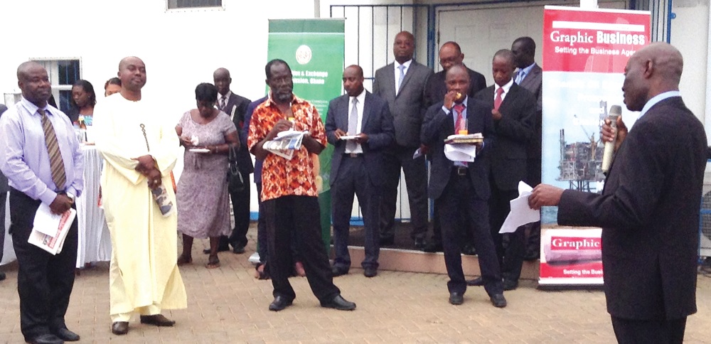 Mr Adu Anane-Antwi (right) addressing GREDA members.