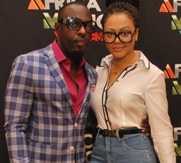 Nadia Buari and Jim Ikye at the premiere of Jim's reality show in Lagos