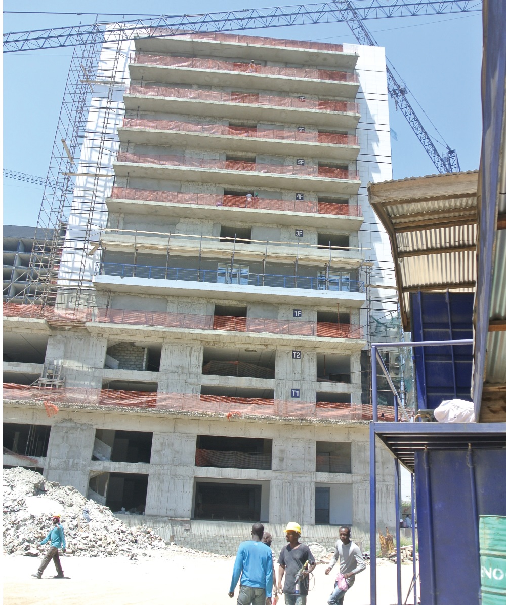 The ongoing construction of the octagon