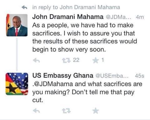 The tweet posted from the Embassy’s account
