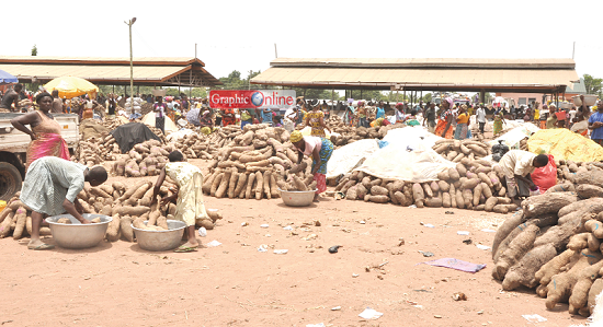 Farms from where these yams are harvested are under threat from Fulani herdsmen