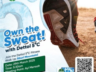 Dettol Cool Soap to host ‘Own Your Sweat!’ fitness walk at Aburi