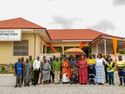 Obuasi: AGA hands over soap factory women in community of Dokyiwa