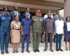 Lt General William Agyapong (middle), Chief of Defence Staff, with Prof. Ahmed Abdulai Jinapor (3rd from right), and a team of military officers and staff of GTEC